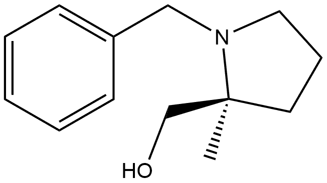 (S)-(1-benzyl-2-methylpyrrolidin-2-yl)methanol Struktur