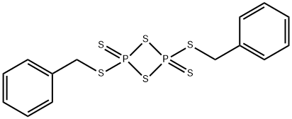 1,3,2,4-Dithiadiphosphetane, 2,4-bis[(phenylmethyl)thio]-, 2,4-disulfide Struktur