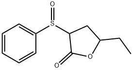 2(3H)-Furanone, 5-ethyldihydro-3-(phenylsulfinyl)- Struktur