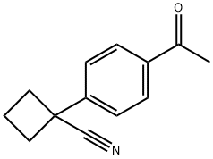 Cyclobutanecarbonitrile, 1-(4-acetylphenyl)- Struktur