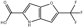 4H-Furo[3,2-b]pyrrole-5-carboxylic acid, 2-(trifluoromethyl)- Struktur