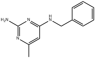 2,4-Pyrimidinediamine, 6-methyl-N4-(phenylmethyl)- Struktur