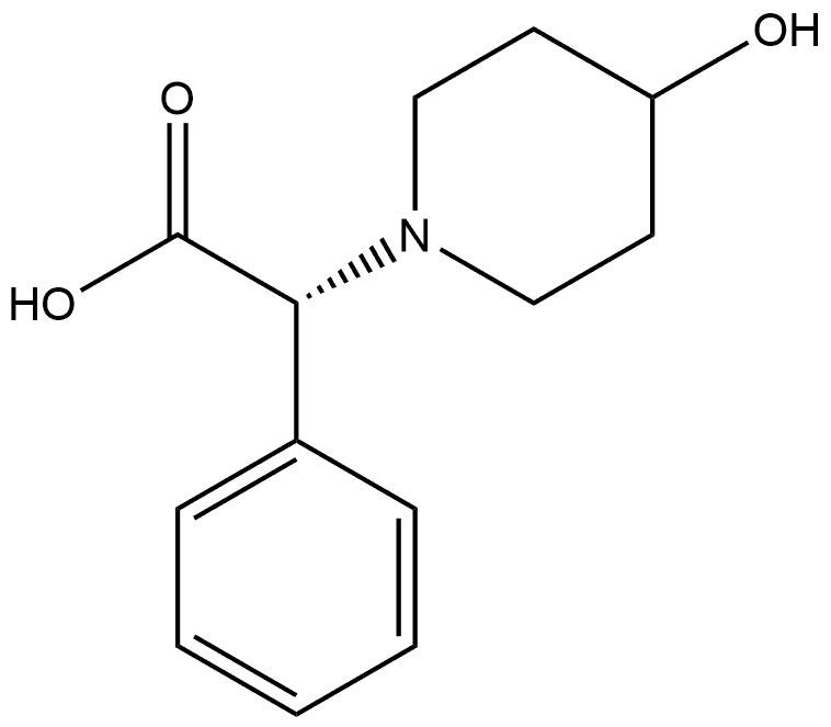 (2R)-(4-Hydroxy-1-piperidinyl)(phenyl)acetic acid hydrochloride Struktur