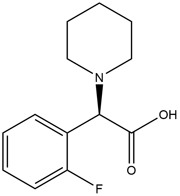 1-Piperidineacetic acid, α-(2-fluorophenyl)-, (αR)- Struktur