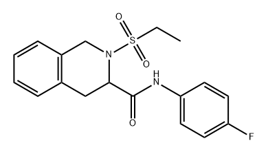 3-Isoquinolinecarboxamide, 2-(ethylsulfonyl)-N-(4-fluorophenyl)-1,2,3,4-tetrahydro- Struktur