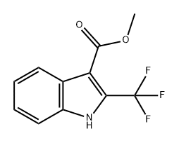 1H-Indole-3-carboxylic acid, 2-(trifluoromethyl)-, methyl ester Struktur