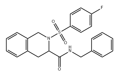 N-芐基-2-((4-氟苯基)磺?；?-1,2,3,4-四氫異喹啉-3-甲酰胺, 1008487-75-9, 結(jié)構(gòu)式
