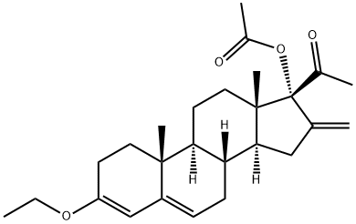 Pregna-3,5-dien-20-one, 17-(acetyloxy)-3-ethoxy-16-methylene- Struktur