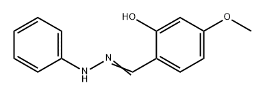 Benzaldehyde, 2-hydroxy-4-methoxy-, 2-phenylhydrazone Struktur