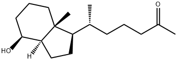 2-Heptanone, 6-[(1R,3aR,4S,7aR)-octahydro-4-hydroxy-7a-methyl-1H-inden-1-yl]-, (6R)- Struktur