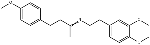 Benzeneethanamine, 3,4-dimethoxy-N-[3-(4-methoxyphenyl)-1-methylpropylidene]- Struktur