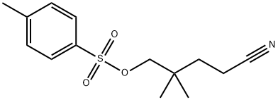 Pentanenitrile, 4,4-dimethyl-5-[[(4-methylphenyl)sulfonyl]oxy]- Struktur