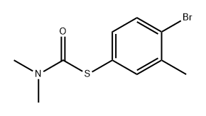 Carbamothioic acid, N,N-dimethyl-, S-(4-bromo-3-methylphenyl) ester Struktur