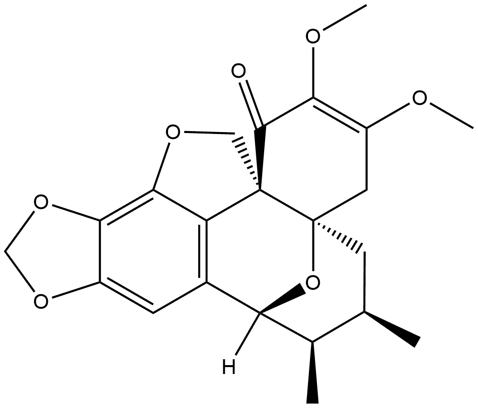 (1S,12R,13R,14R,16R)-18,19-Dimethoxy-13,14-dimethyl-3,6,8,22-tetraoxahexacyclo[9.9.1.112,16.01,16.04,21.05,9]docosa-4(21),5(9),10,18-tetraen-20-one Struktur