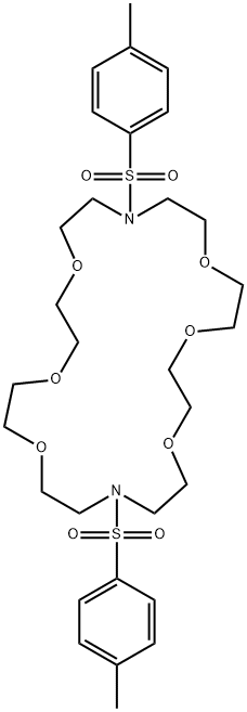 1,4,7,13,16,19-Hexaoxa-10,22-diazacyclotetracosane, 10,22-bis[(4-methylphenyl)sulfonyl]- Struktur