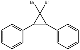 Benzene, 1,1'-(3,3-dibromo-1,2-cyclopropanediyl)bis- Struktur