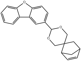 2-spiro[1,3-dioxane-5,5'-bicyclo[2.2.1]hept-2-ene]-2-yldibenzofuran Struktur