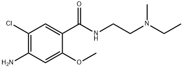 Benzamide, 4-amino-5-chloro-N-[2-(ethylmethylamino)ethyl]-2-methoxy- Struktur