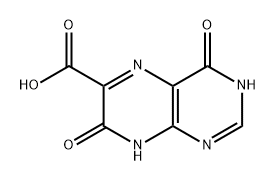 6-Pteridinecarboxylic acid, 3,4,7,8-tetrahydro-4,7-dioxo- Struktur