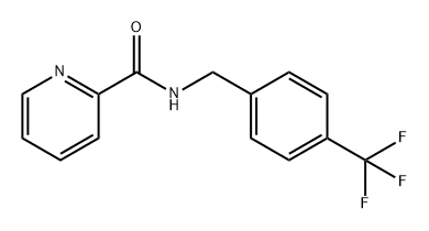 2-Pyridinecarboxamide, N-[[4-(trifluoromethyl)phenyl]methyl]- Struktur