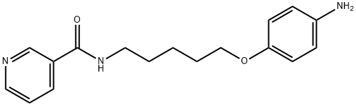 3-Pyridinecarboxamide, N-[5-(4-aminophenoxy)pentyl]- Struktur