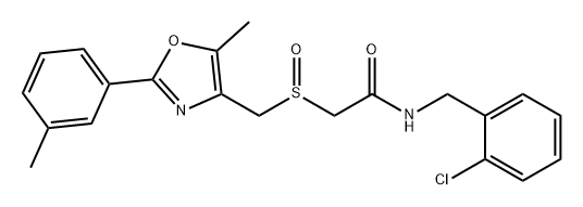 Acetamide, N-[(2-chlorophenyl)methyl]-2-[[[5-methyl-2-(3-methylphenyl)-4-oxazolyl]methyl]sulfinyl]- Struktur