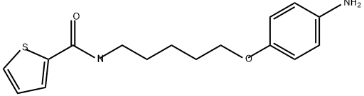 2-Thiophenecarboxamide, N-[5-(4-aminophenoxy)pentyl]- Struktur