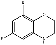 2H-1,4-Benzoxazine, 8-bromo-6-fluoro-3,4-dihydro- Struktur