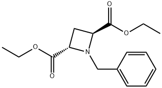 2,4-Azetidinedicarboxylic acid, 1-(phenylmethyl)-, 2,4-diethyl ester, (2S,4S)- Struktur