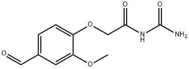 N-(aminocarbonyl)-2-(4-formyl-2-methoxyphenoxy)acetamide Struktur