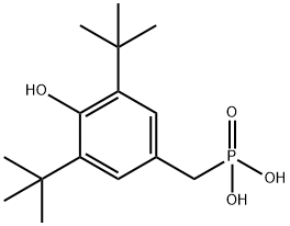 Phosphonic acid, P-[[3,5-bis(1,1-dimethylethyl)-4-hydroxyphenyl]methyl]- Struktur