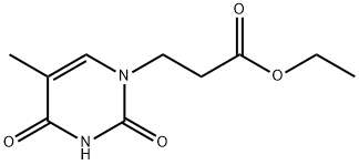 1(2H)-Pyrimidinepropanoic acid, 3,4-dihydro-5-methyl-2,4-dioxo-, ethyl ester Struktur