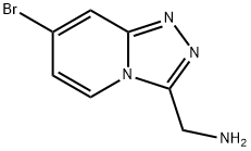 1,2,4-Triazolo[4,3-a]pyridine-3-methanamine, 7-bromo- Struktur