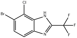 5-Bromo-4-chloro -2-(trifluoromethyl)-1H-benzimidazole Struktur