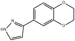 3-(2,3-Dihydro-1,4-benzodioxin-6-yl)-1H-pyrazole Struktur