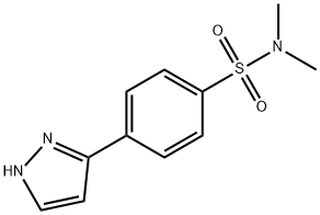 N,N-Dimethyl-4-(1H-pyrazol-3-yl)benzenesulfonamide Struktur