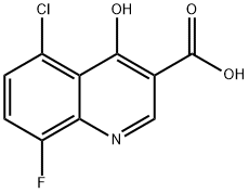 5-Chloro-8-fluoro-4-hydroxyquinoline-3-carboxylic acid Struktur