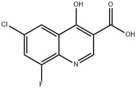 6-Chloro-8-fluoro-4-hydroxyquinoline-3-carboxylic acid Struktur