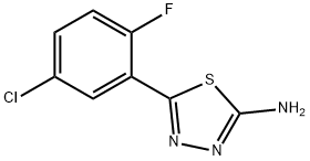 5-(5-chloro-2-fluorophenyl)-1,3,4-thiadiazol-2-amine Struktur