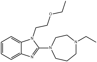 1H-Benzimidazole, 1-(2-ethoxyethyl)-2-(4-ethylhexahydro-1H-1,4-diazepin-1-yl)- Struktur