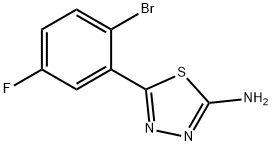 5-(2-bromo-5-fluorophenyl)-1,3,4-thiadiazol-2-amine Struktur