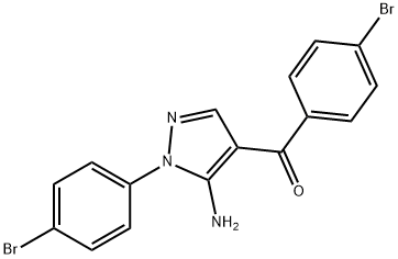 Methanone, [5-amino-1-(4-bromophenyl)-1H-pyrazol-4-yl](4-bromophenyl)- Struktur