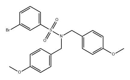 Benzenesulfonamide, 3-bromo-N,N-bis[(4-methoxyphenyl)methyl]- Struktur