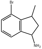 1H-Inden-1-amine, 4-bromo-2,3-dihydro-3-methyl- Struktur