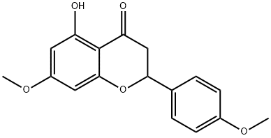 4H-1-Benzopyran-4-one, 2,3-dihydro-5-hydroxy-7-methoxy-2-(4-methoxyphenyl)- Struktur