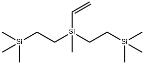 1,1,1,4,7,7,7-Heptamethyl-4-vinyltrisilethylene Struktur