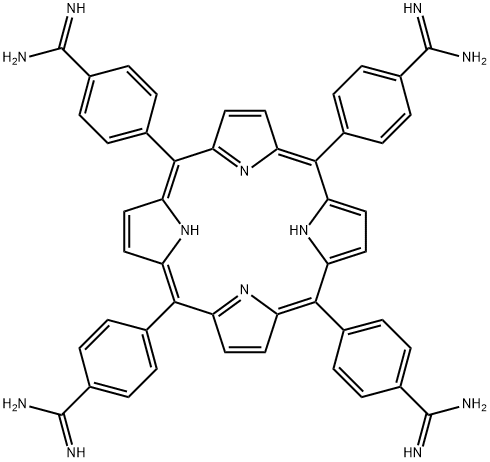 Benzenecarboximidamide, 4,4',4'',4'''-(21H,23H-porphine-5,10,15,20-tetrayl)tetrakis- Struktur