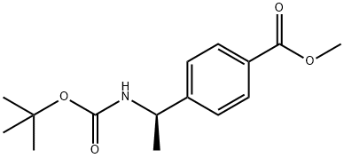 Benzoic acid, 4-[(1R)-1-[[(1,1-dimethylethoxy)carbonyl]amino]ethyl]-, methyl ester Struktur