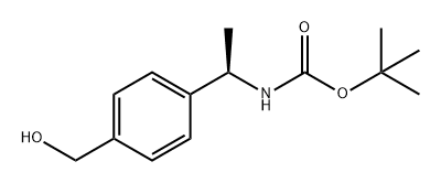 Carbamic acid, N-[(1R)-1-[4-(hydroxymethyl)phenyl]ethyl]-, 1,1-dimethylethyl ester Struktur