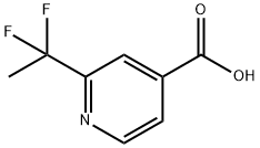 4-Pyridinecarboxylic acid, 2-(1,1-difluoroethyl)- Struktur